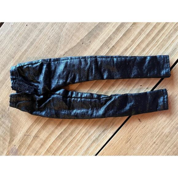 Lot of 2 Vintage Barbie Clothes Faux Leather Pants. Biker. Dress up. Studded. - Picture 4 of 6